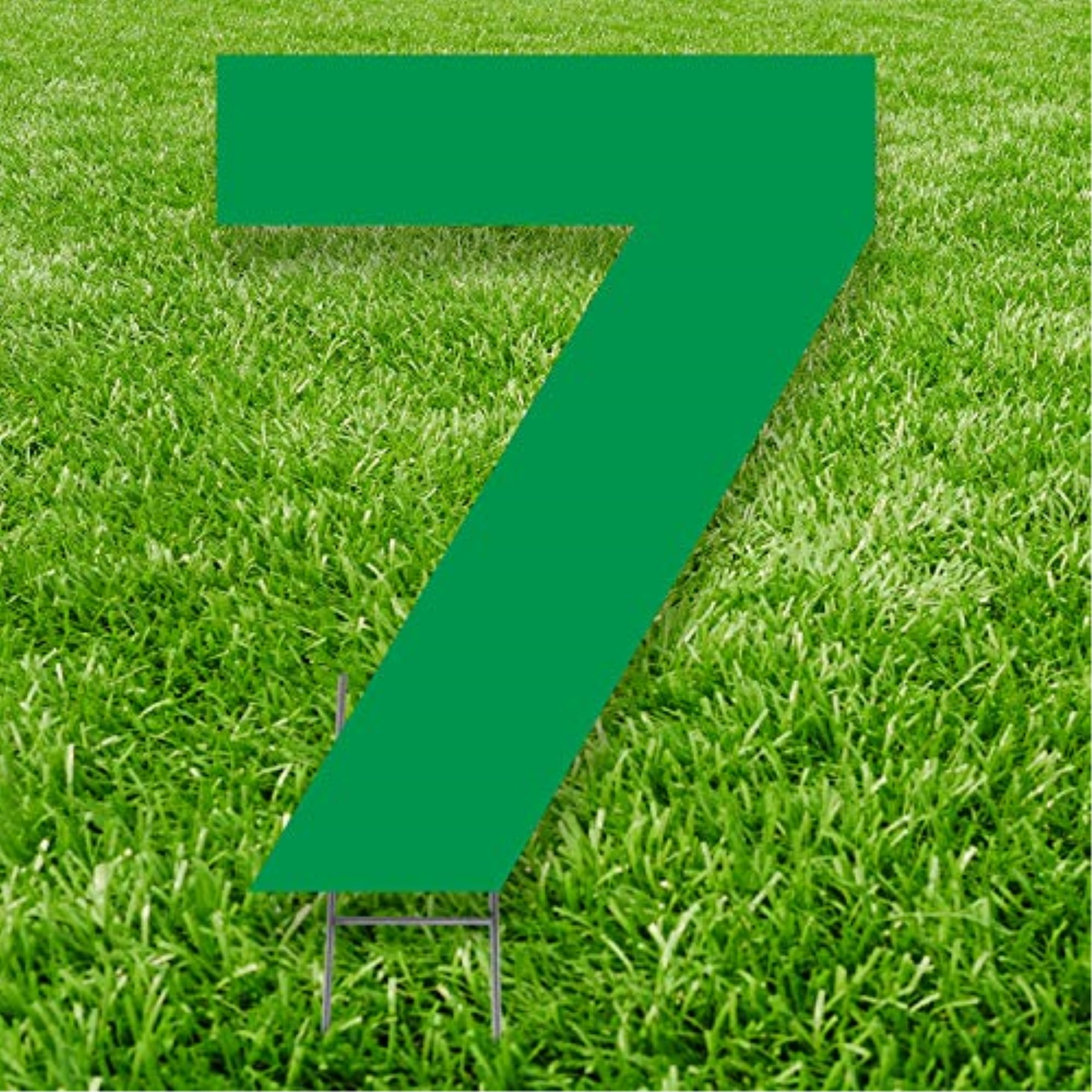 Advanced Graphics 20 x 15 in. Number 7 Yard Sign, Green - Walmart.com
