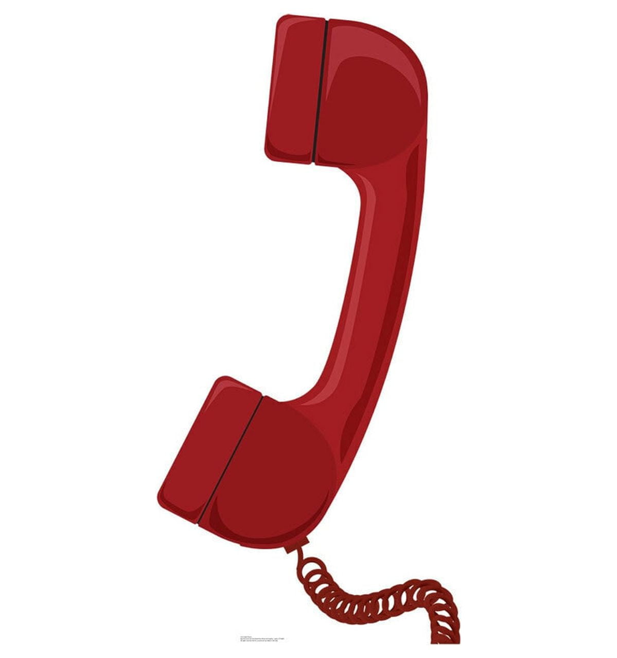 67'' Red Cardboard Giant Phone Standup Decor
