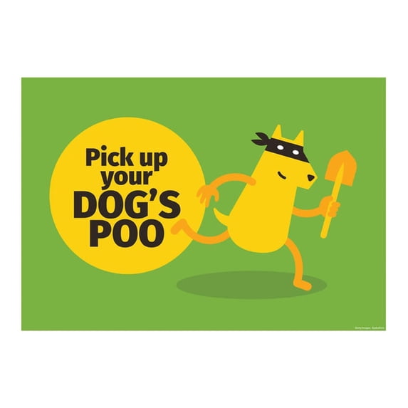 Pick Up Your Dogs Poo Yard Sign