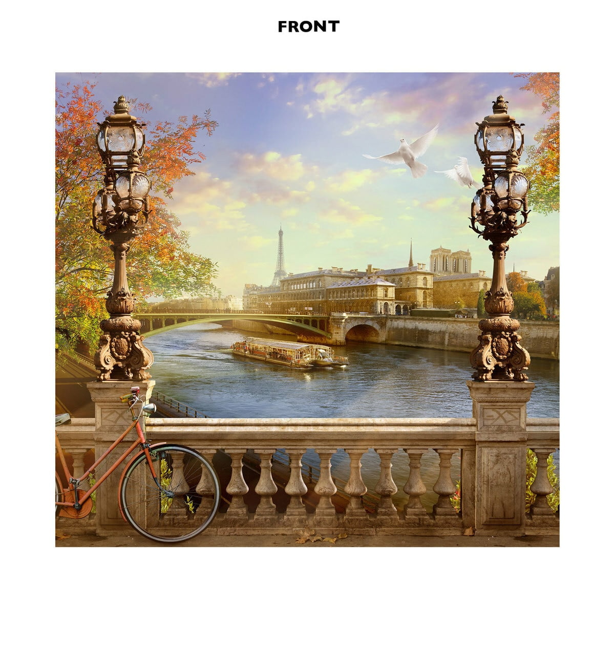 Paris Scenic View 88 x 84 Wall Decal