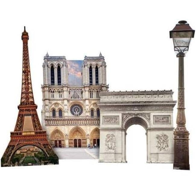 24 x 36 in. Paris Landmark Cardboard Stand-Up Set