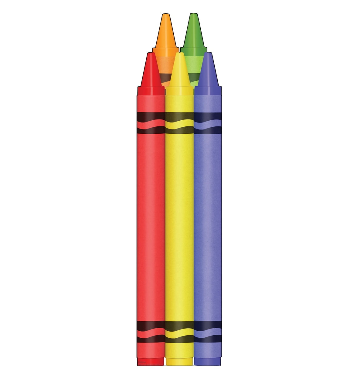 76'' Multicolor Cardboard Crayon Standup Decor