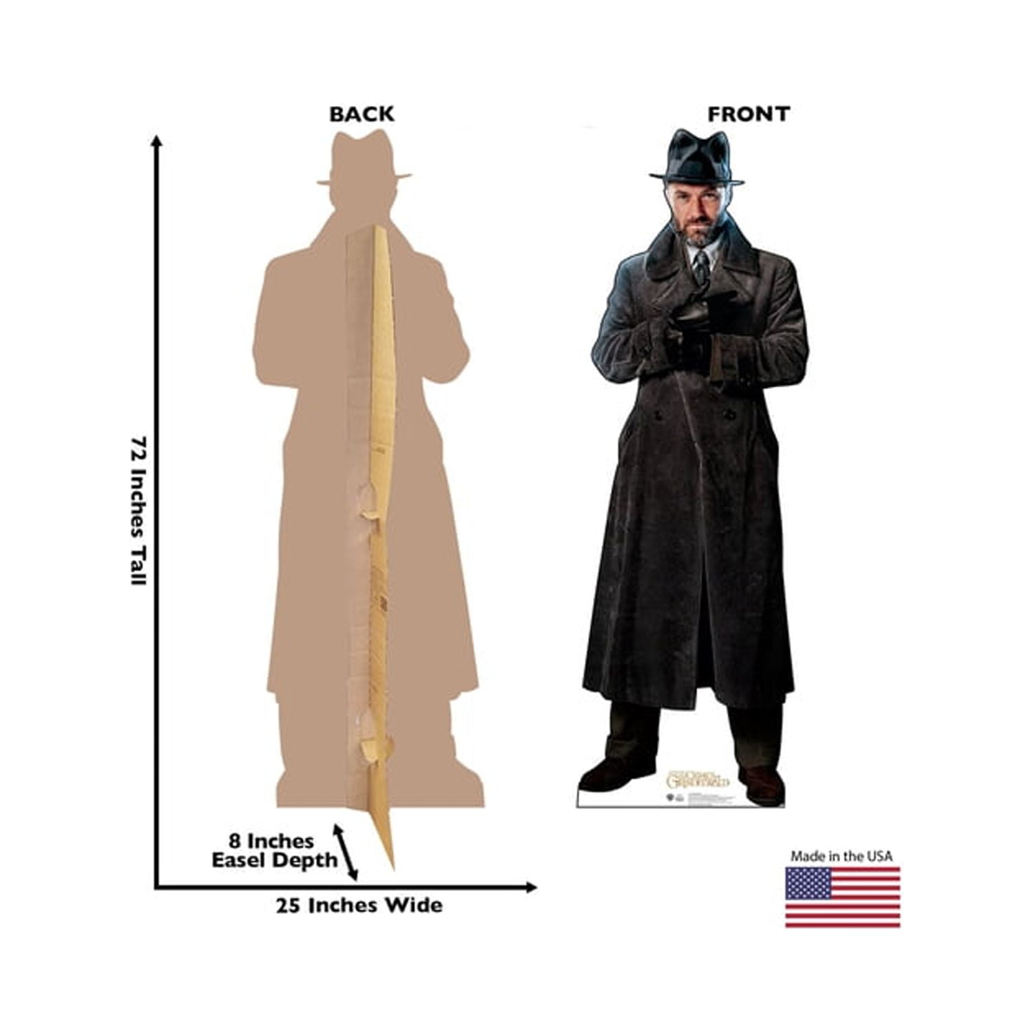 Life-Size Dumbledore Cardboard Cutout in Black Coat