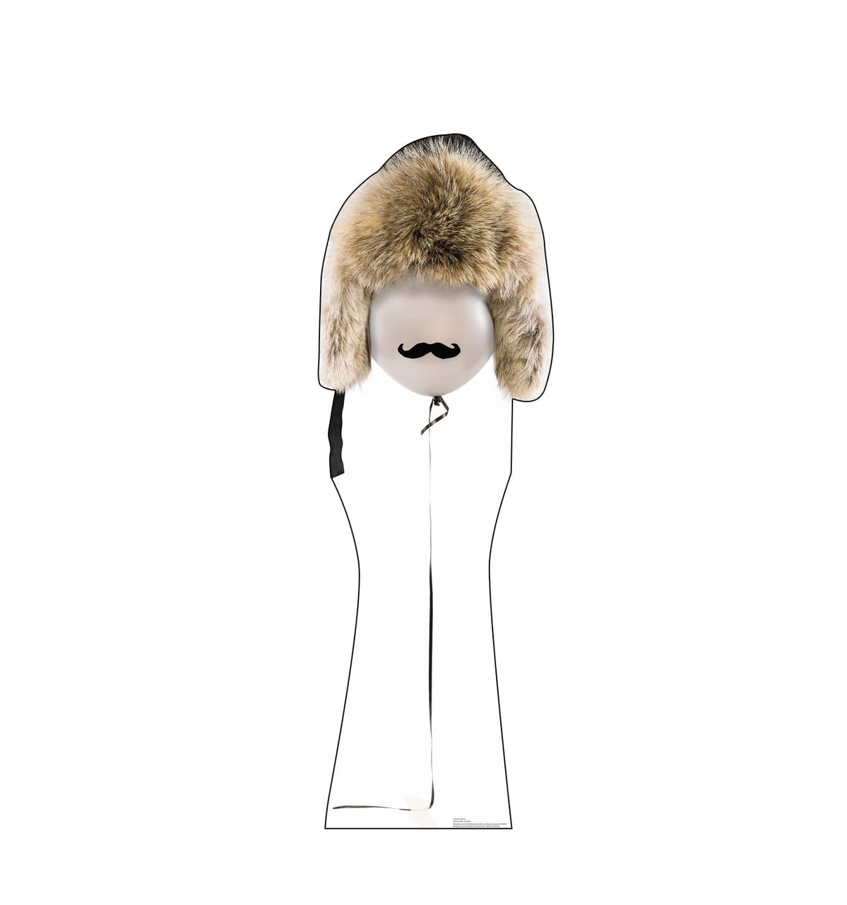 63'' Mr. Balloon Cardboard Cutout with Fur Hat