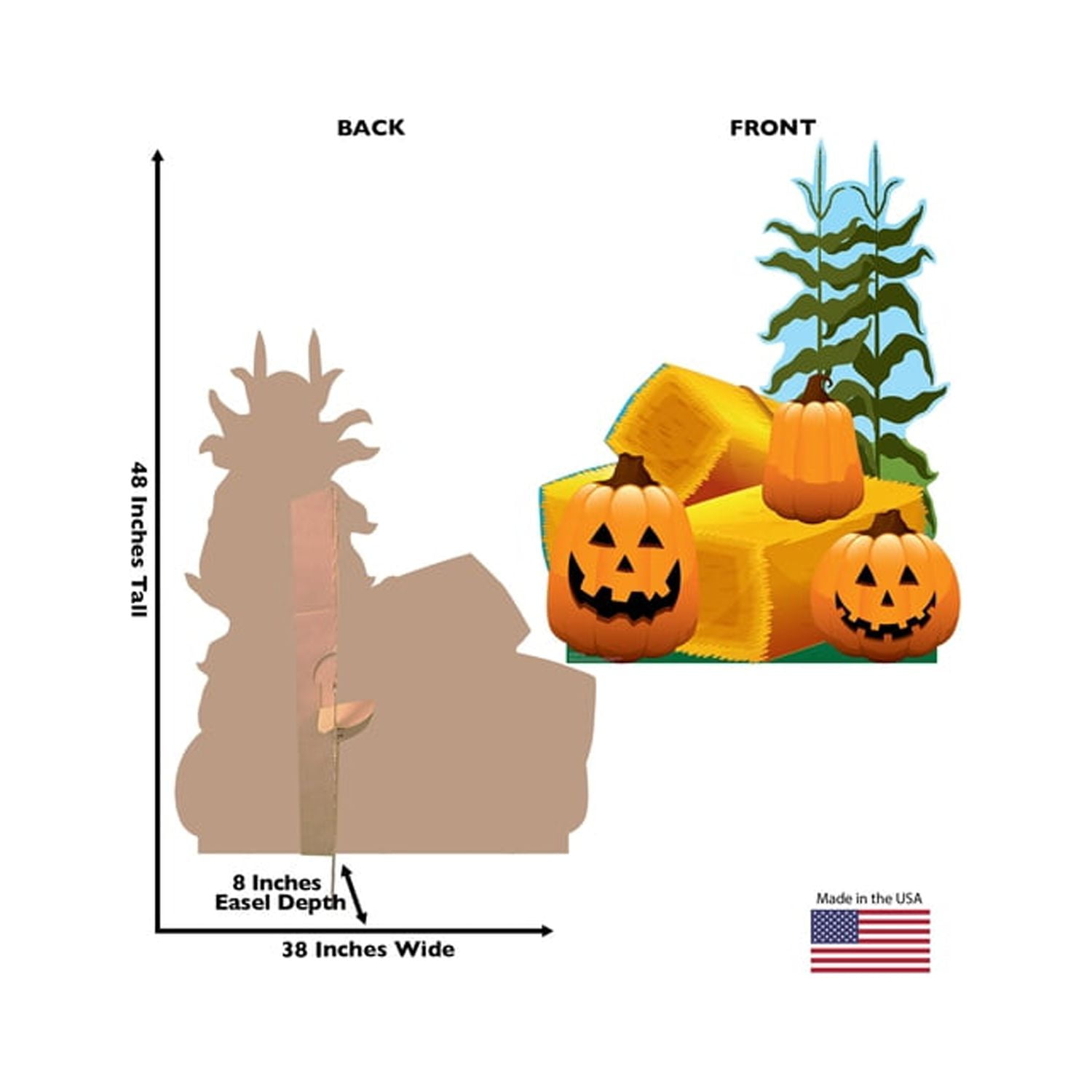47'' Halloween Pumpkin Patch Cardboard Standup Decoration