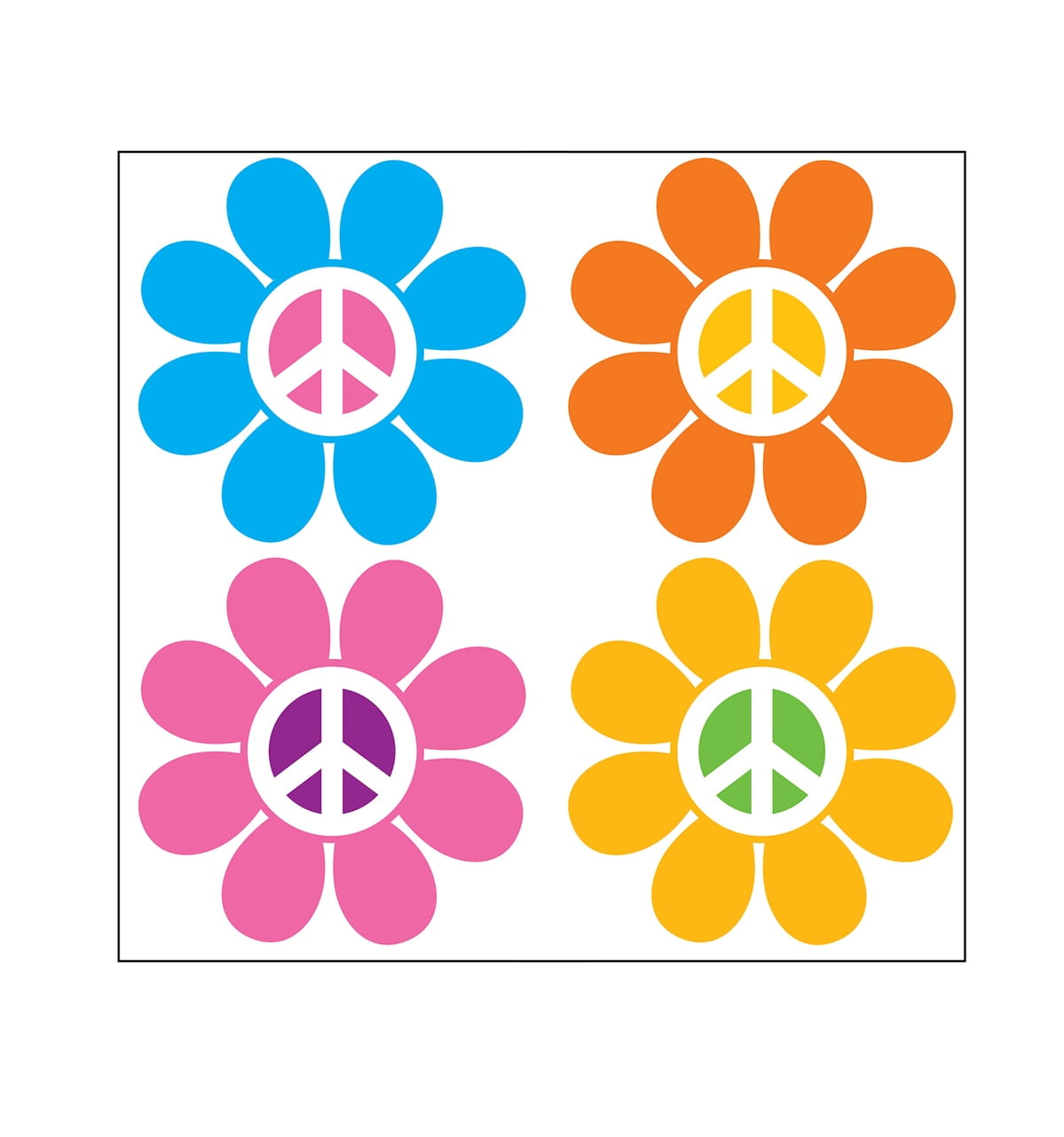 84'' Multicolor Cardboard 70s Backdrop Standup