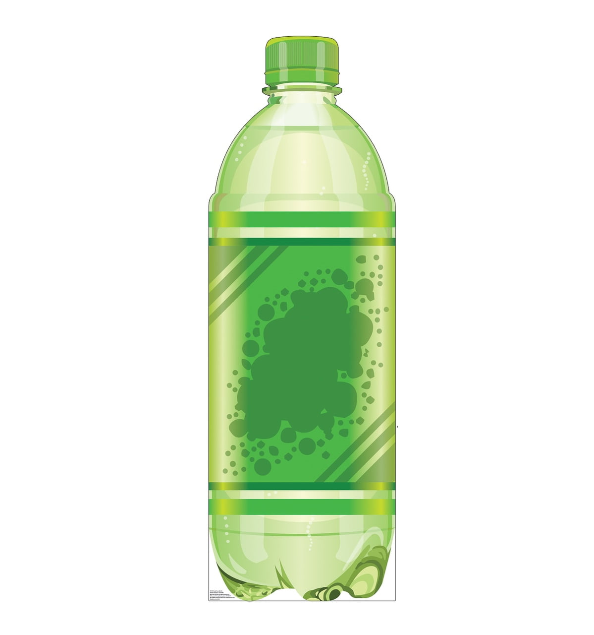72'' Green Soda Pop Bottle Cardboard Standup