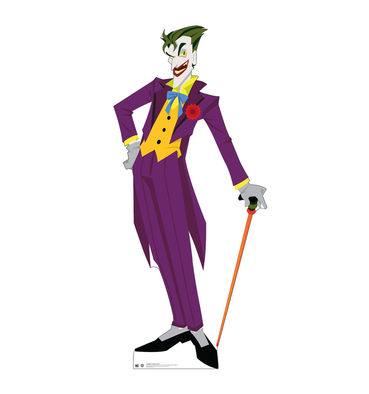 74'' Animated Joker Cardboard Cutout in Purple Suit