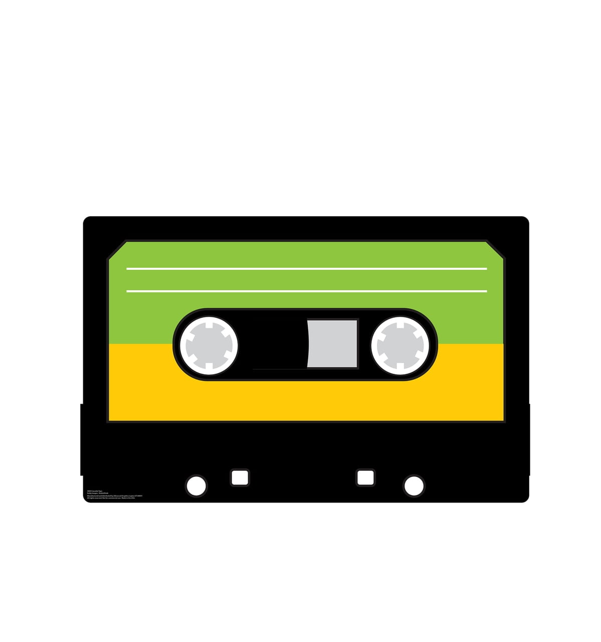 Retro Cassette Tape Cardboard Cutout 27 x 42 Inches