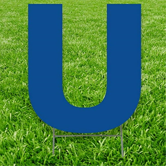 Blue Letter U 20 inches tall