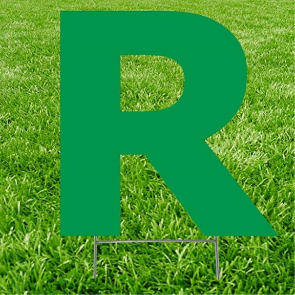 Green Letter R 20 inches tall
