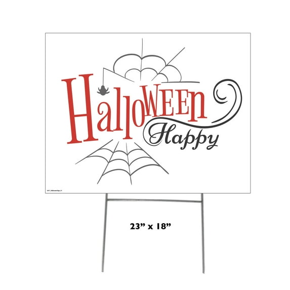 Happy Halloween Yard Sign 1 - Red