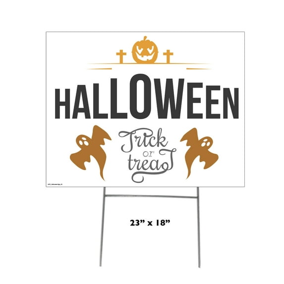 Halloween Trick or Treat Yard Sign 3 - Ghosts