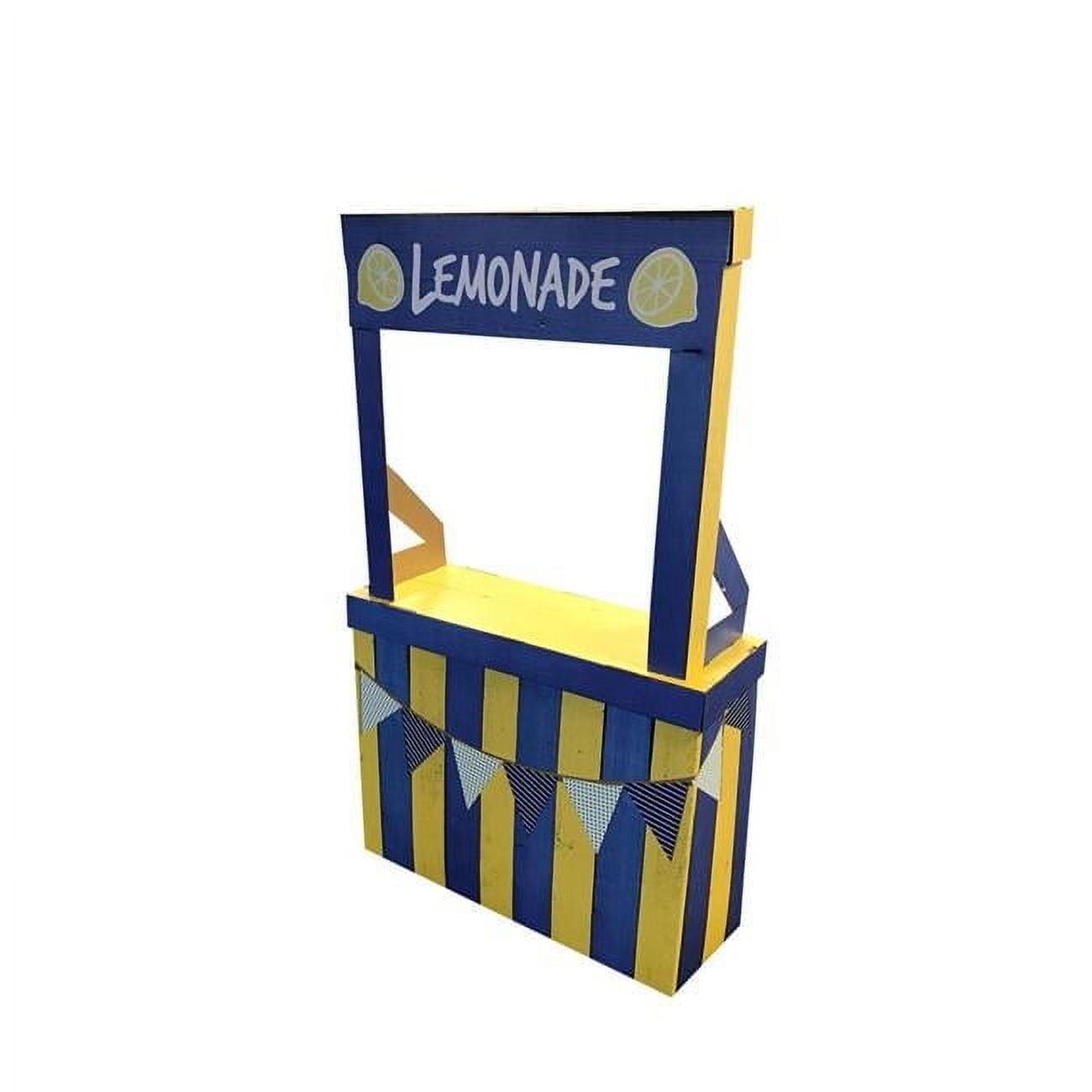 Children's Blue and Yellow Cardboard Lemonade Stand