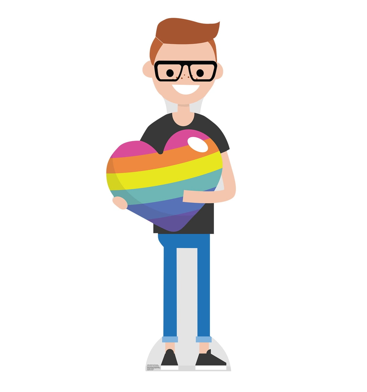 72'' LGBT Male Cartoon Pride Cardboard Standee
