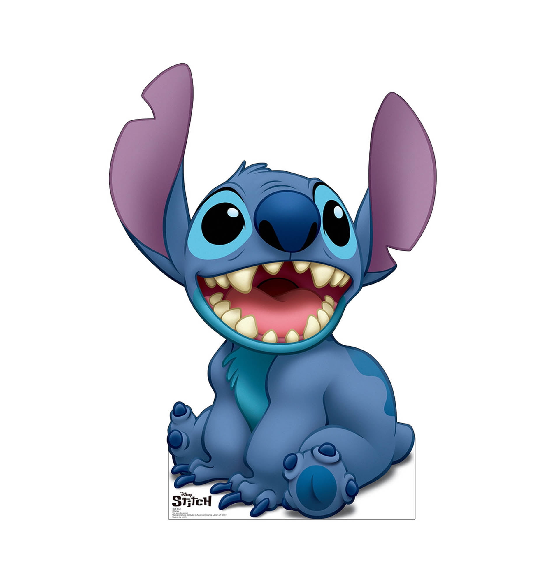 46'' Blue and Purple Disney Stitch Cardboard Cutout Standup