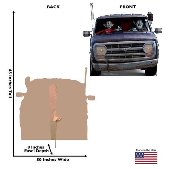 Advanced Graphics 45 x 50 in. Lan & Barley in Van Onward Disney & Pixar Cardboard Cutout