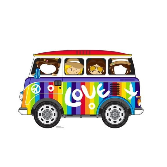 Advanced Graphics  45 x 72 in. Hippie Bus Standin Cardboard Standup