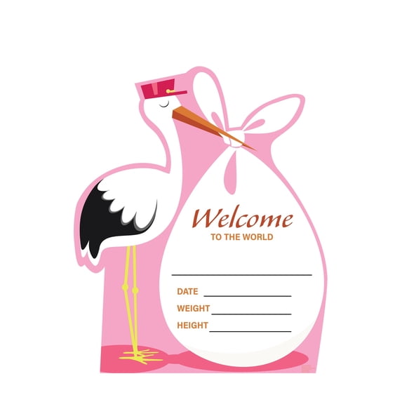 Its a Girl Stork Standee