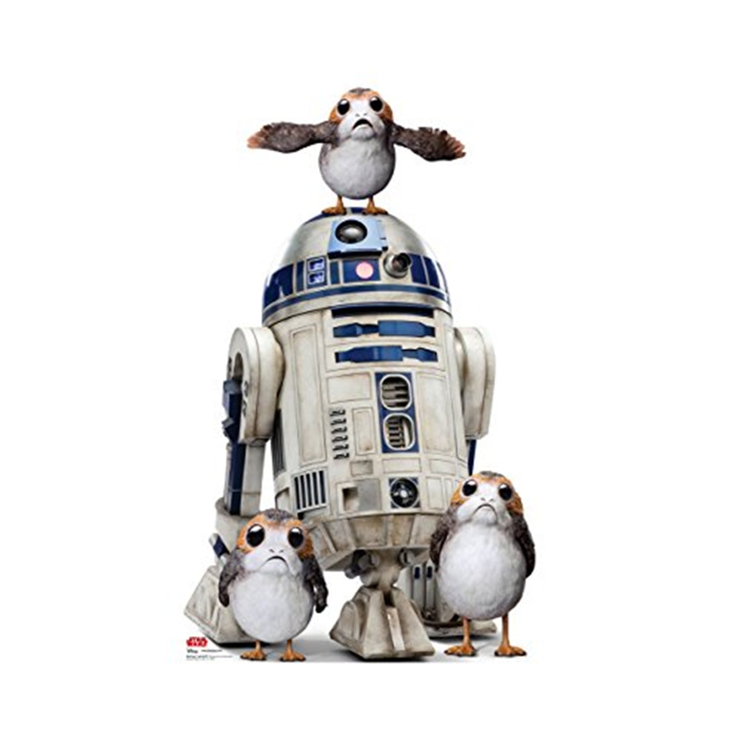 50'' Star Wars R2-D2 and Porgs Cardboard Standup