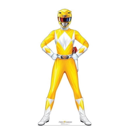 Cardboard People Yellow Power Ranger Cardboard Cutout Standup - Power Rangers