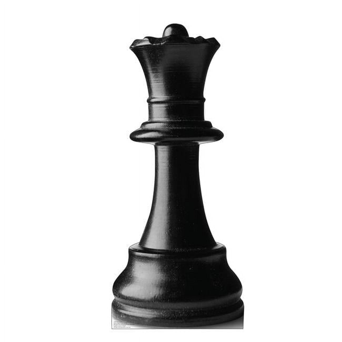 45'' Black Cardboard Chess Queen Standup Decor