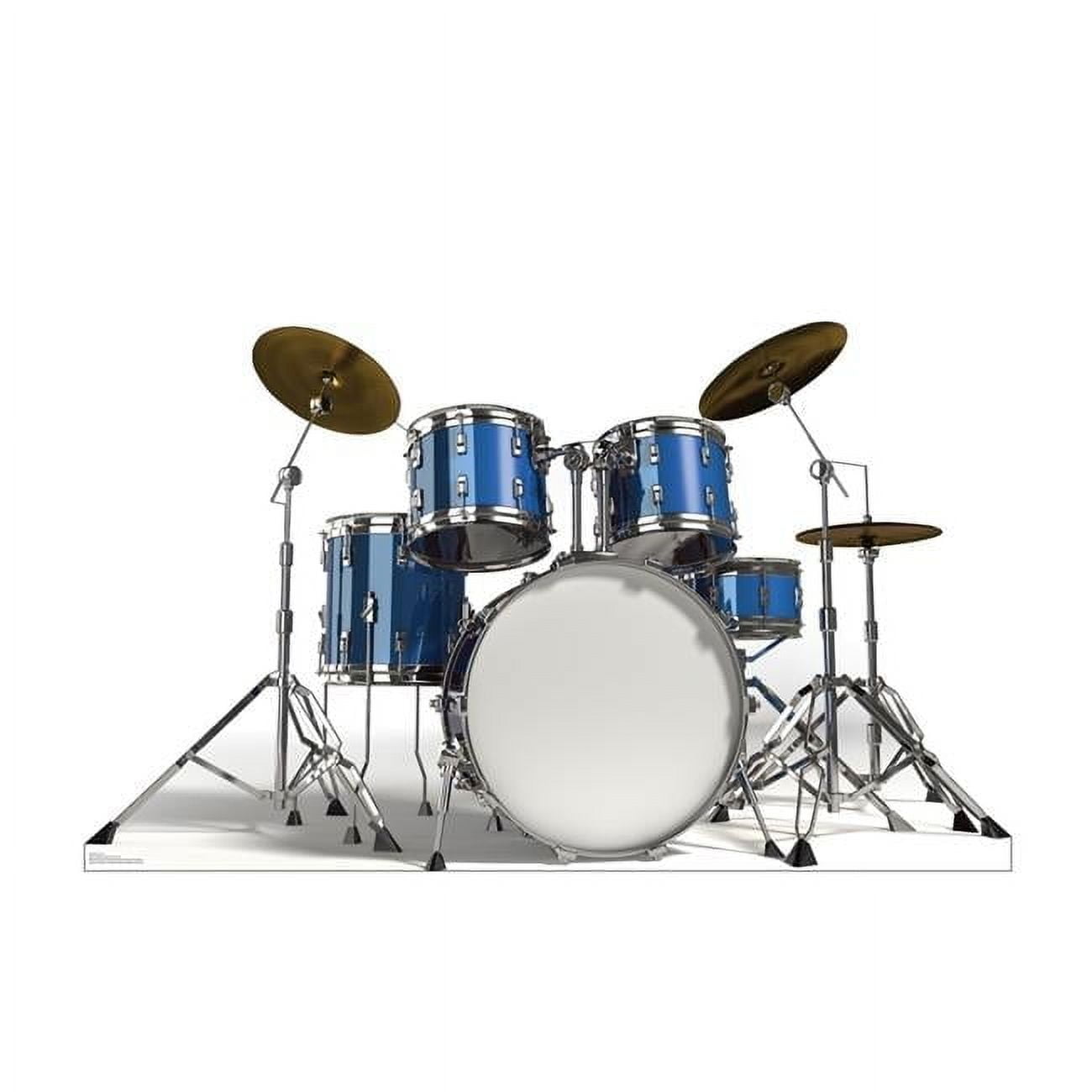 37'' Blue Drum Set Life-Size Cardboard Standup