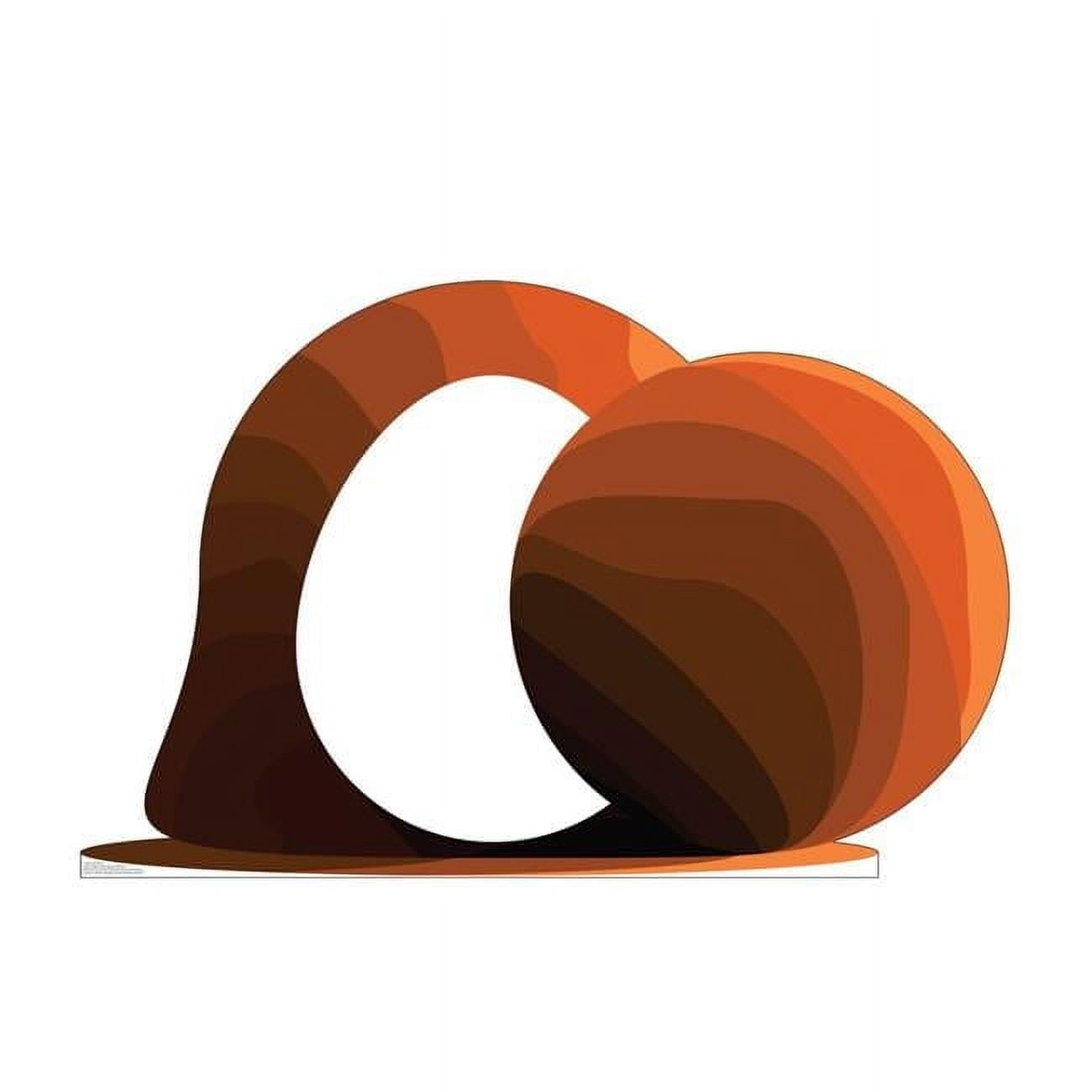 37'' x 57'' Brown and Orange Easter Tomb Cardboard Standup