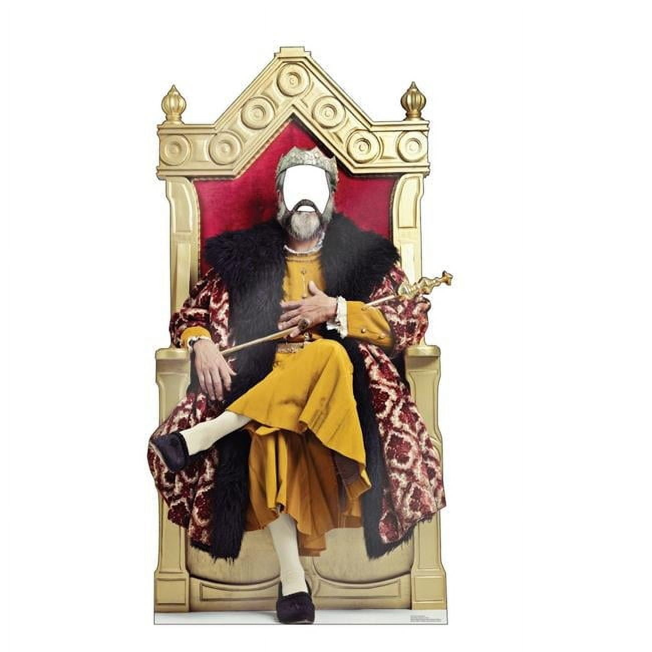 Life-Size Gold and Red King Throne Cardboard Standin