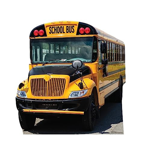 38 x 37 Inch Life-Size School Bus Cardboard Cutout