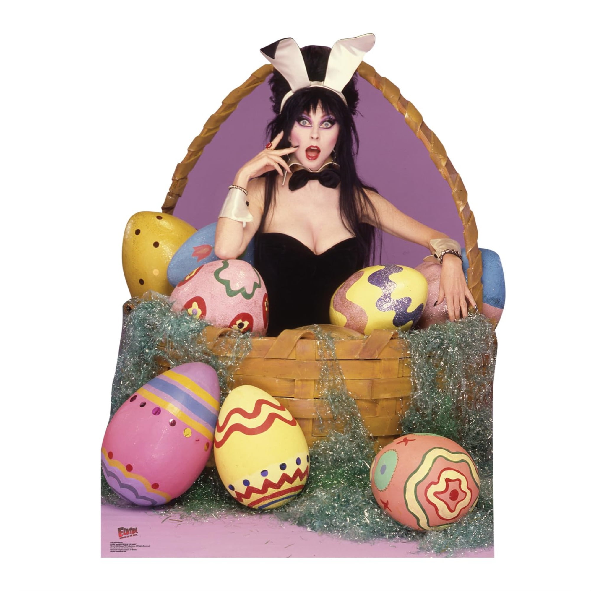 Life-Size Elvira Easter Cardboard Cutout with Easel Stand