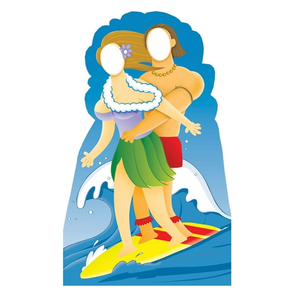 Advanced Graphics 544 Surfer Couple Stand-In- 74" x 45" Cardboard Standup