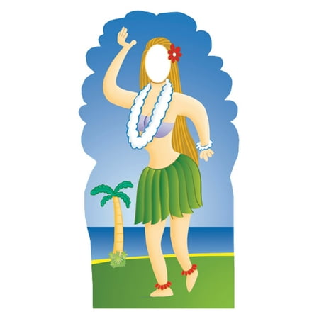 Advanced Graphics 571 Hula Girl Stand In- 72" x 40" Cardboard Standup