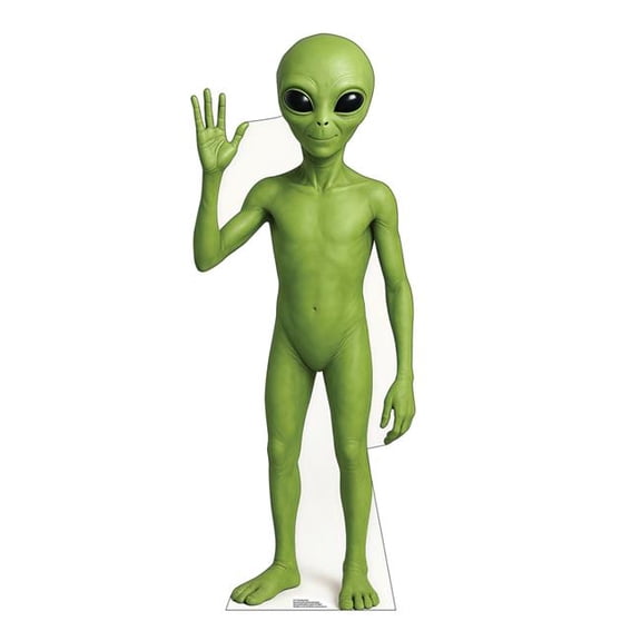 Advanced Graphics 5771 72 x 28 in. Friendly Alien Life-Size Cardboard Cutout Standups