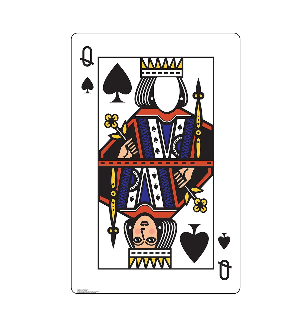 Queen of Spades 60'' Black Cardboard Standup Cutout