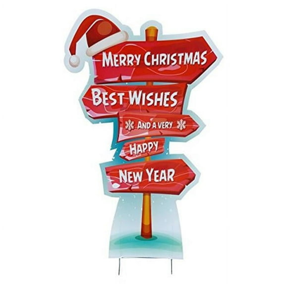 Advanced Graphics 60 x 45 in. Holiday Directional Sign Outdoor Yard Standee