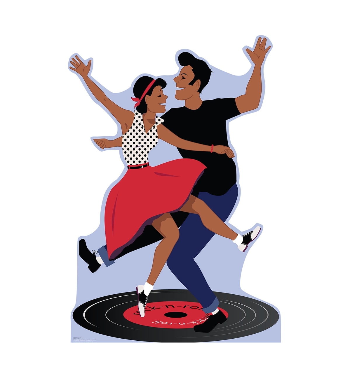 65'' Retro Dance Couple Cardboard Standup Decor