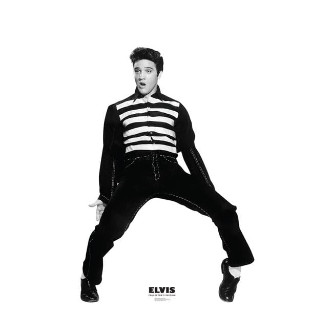 67'' Black and White Elvis Foamcore Standup