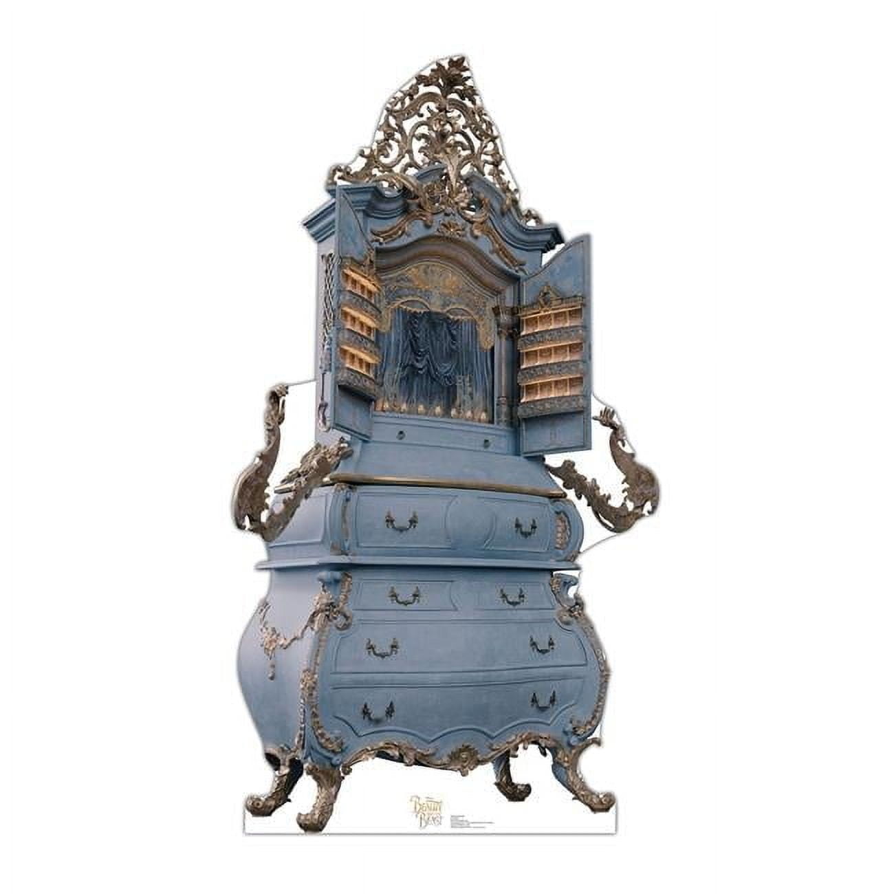 70'' Blue and Gold Cardboard Standup of Garderobe from Beauty and the Beast