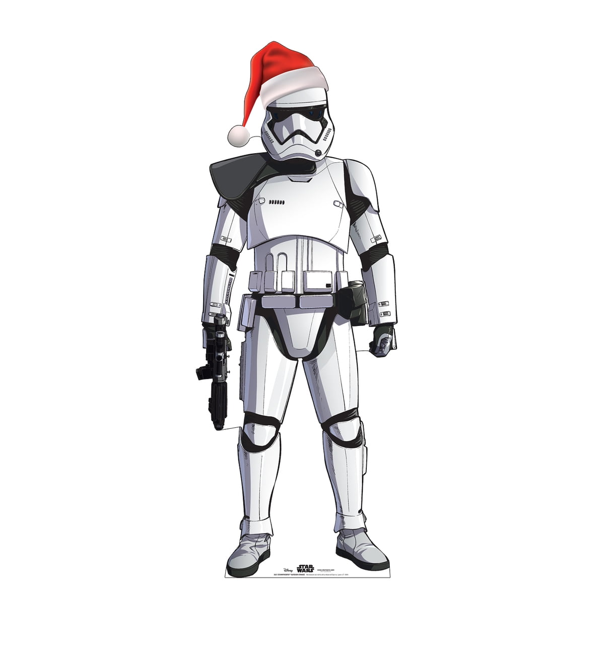 72'' White Holiday Stormtrooper Cardboard Outdoor Standee