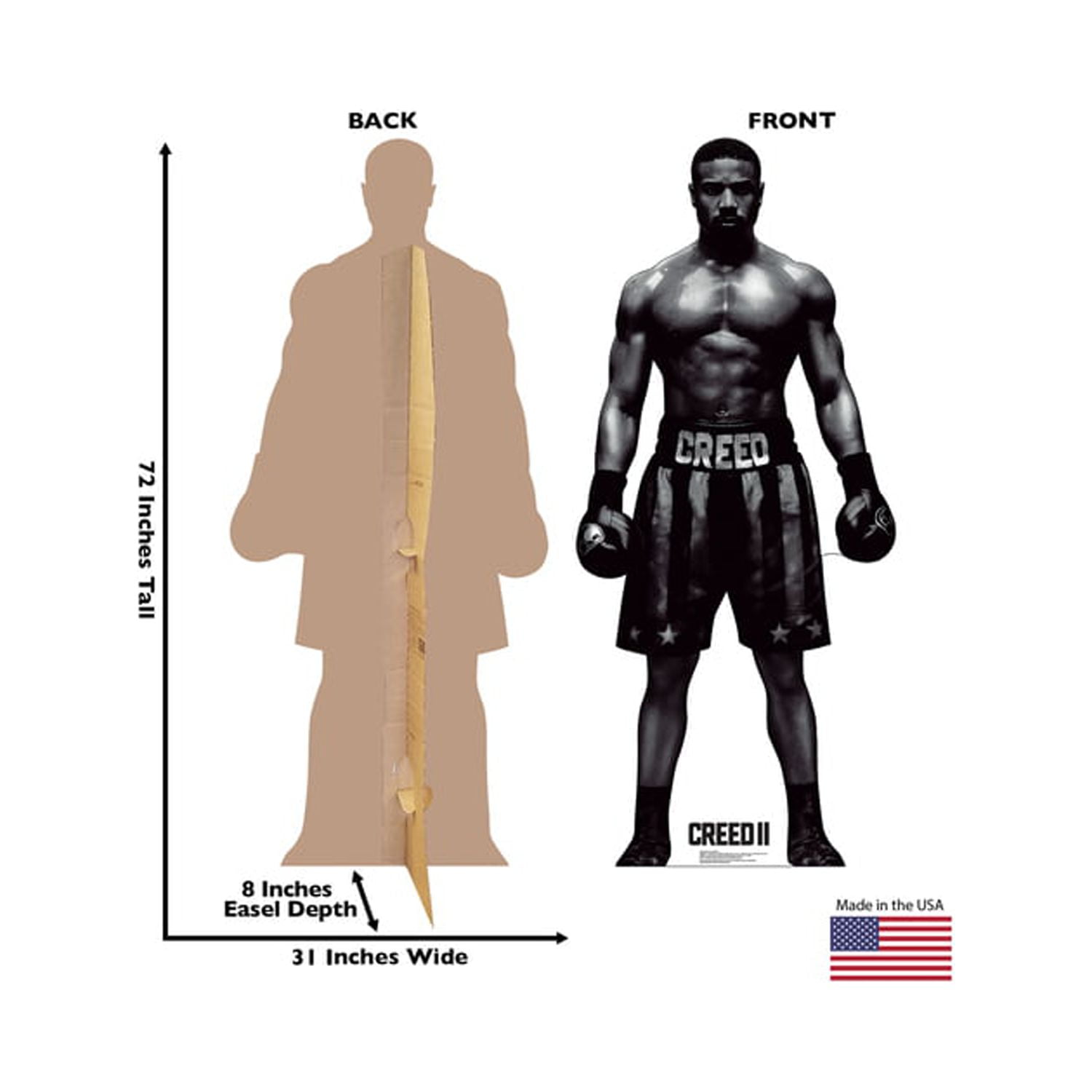 Adonis Creed II Life-Size Black and White Cardboard Standup
