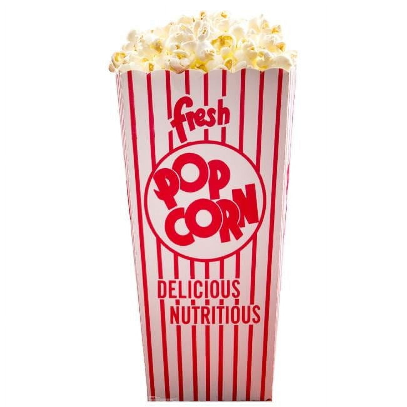 72'' Red and White Cardboard Popcorn Box Standup