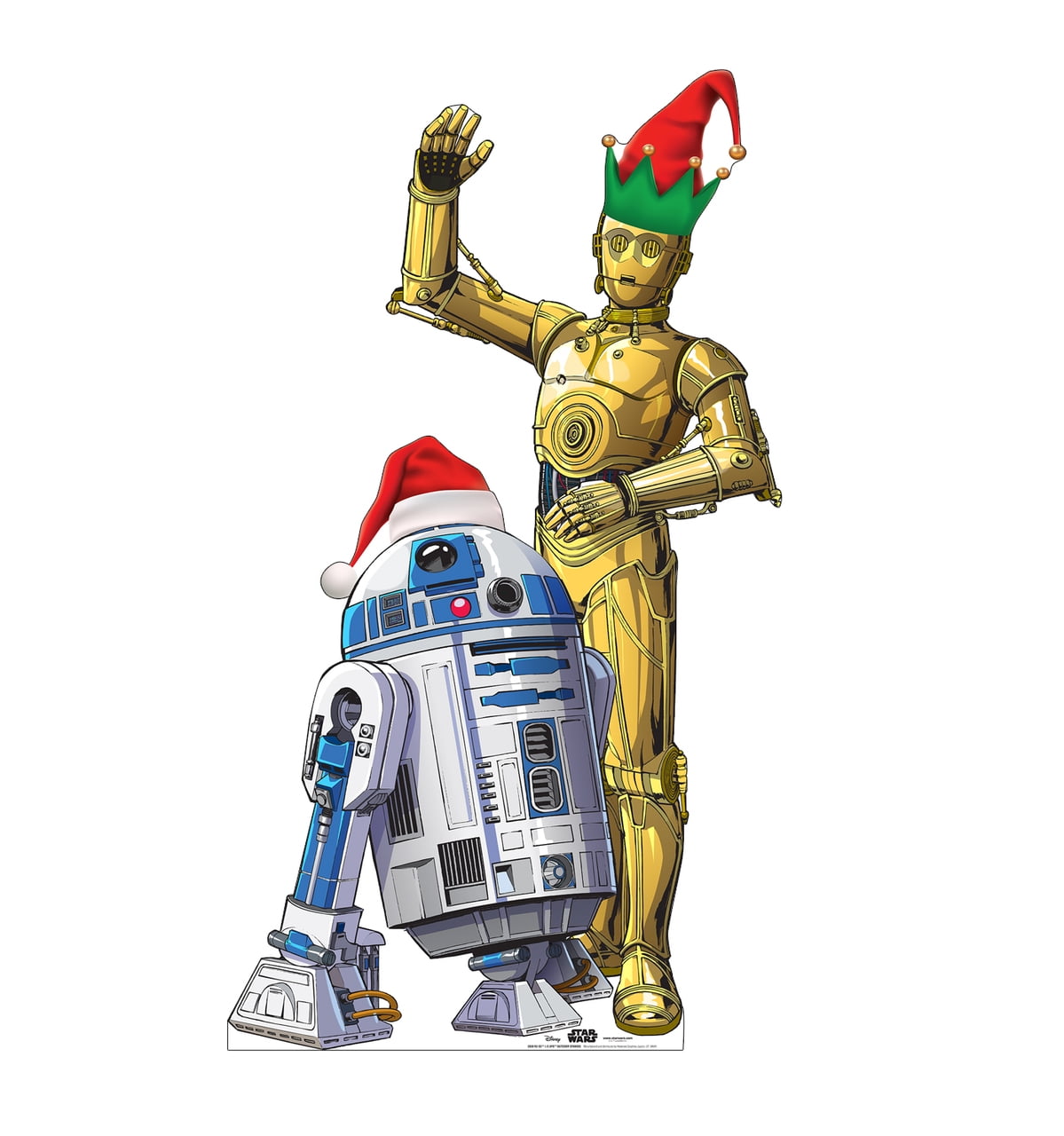 Holiday R2-D2 and C-3PO Outdoor Cardboard Standee
