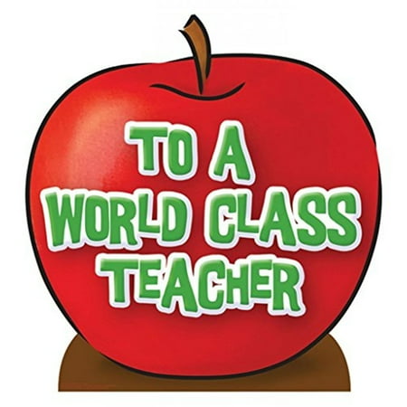 To a World Class Teacher Apple - Red