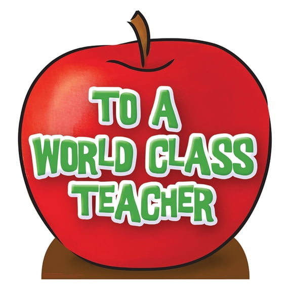 To a World Class Teacher Apple - Red