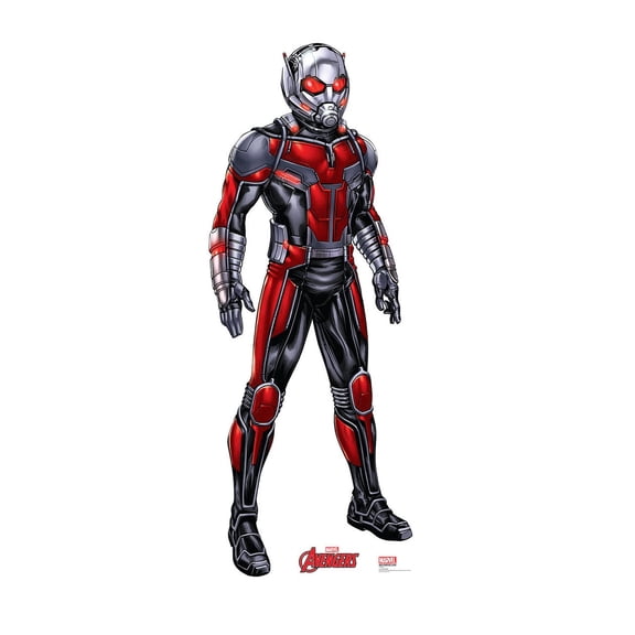 advanced graphics ant-man life size cardboard cutout standup - marvel's avengers animated
