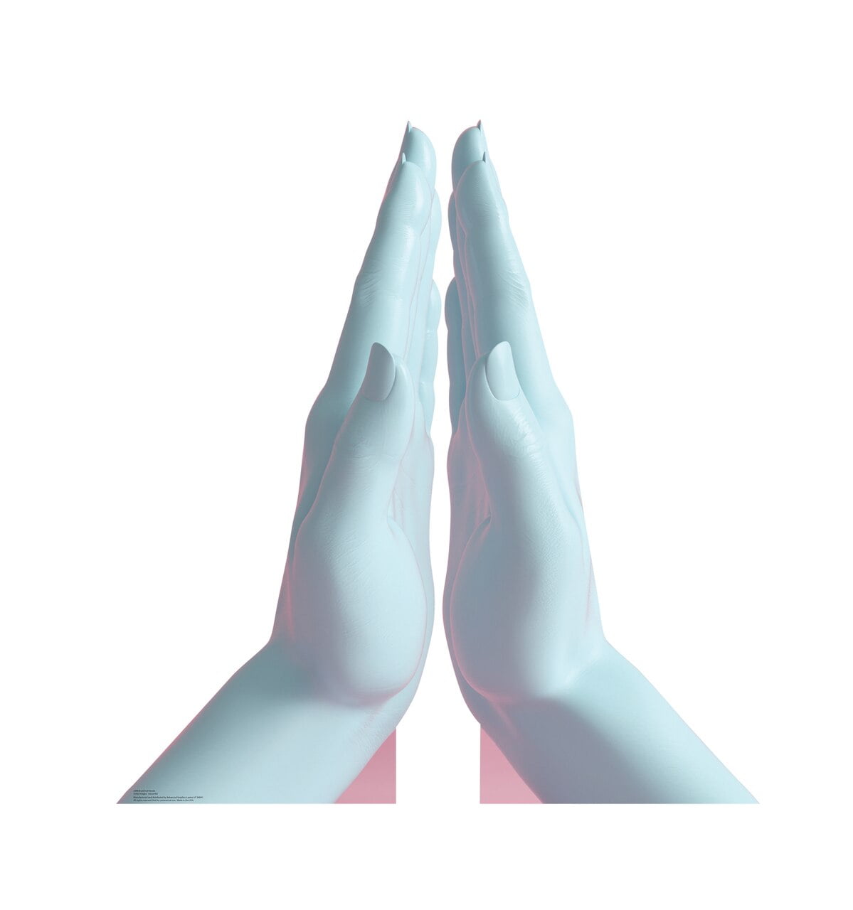 48'' Blue Hands Cardboard Standup Decor