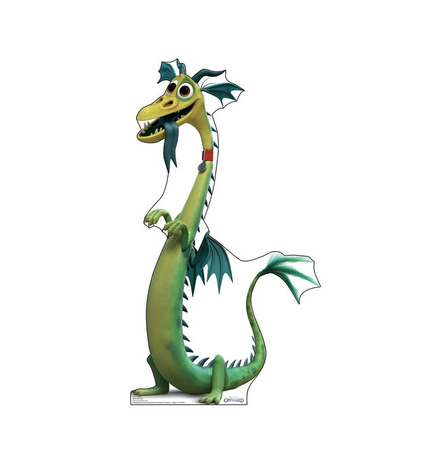 36'' Green and Yellow Cardboard Dragon Standup