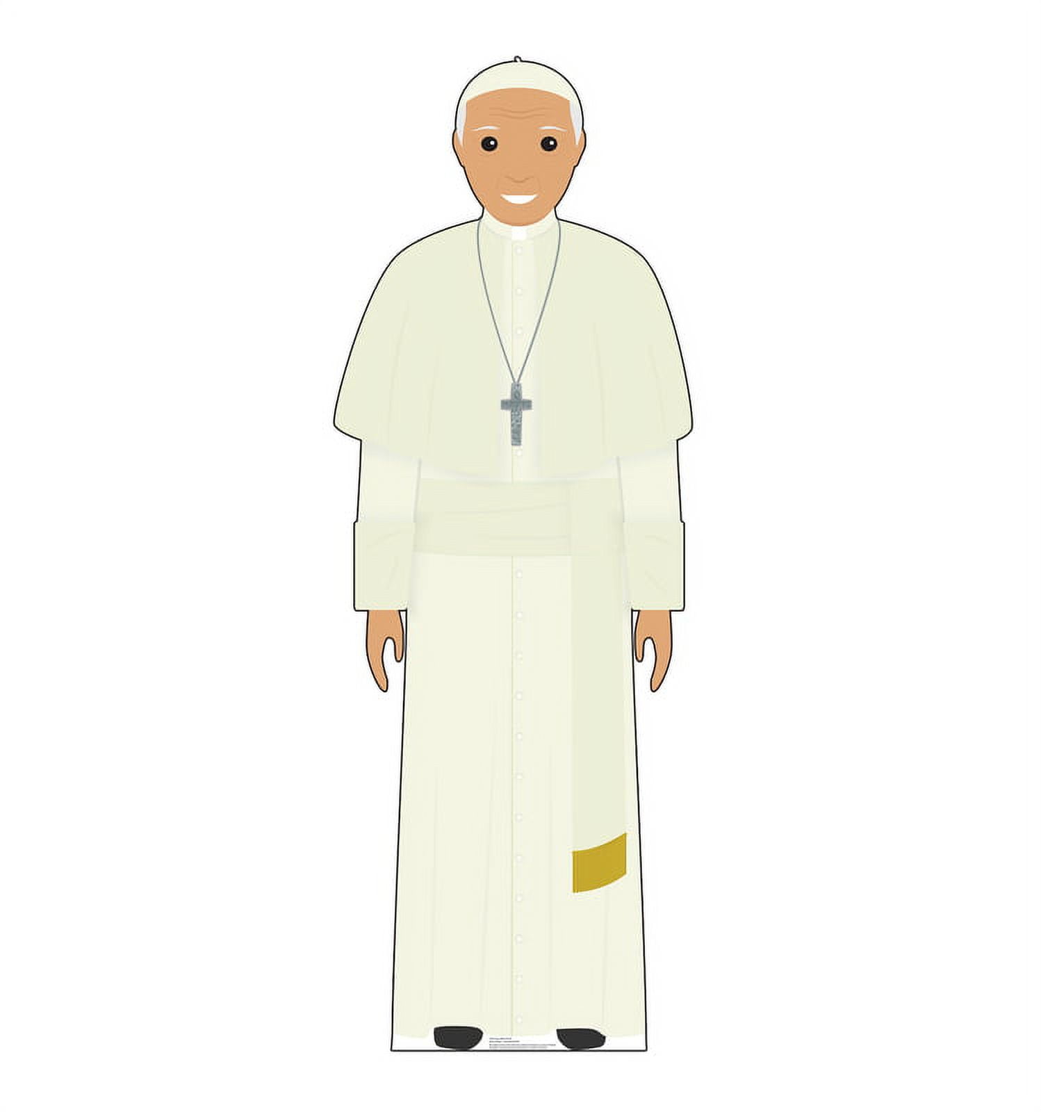 Life-Size White Outfit Pope Cardboard Standup