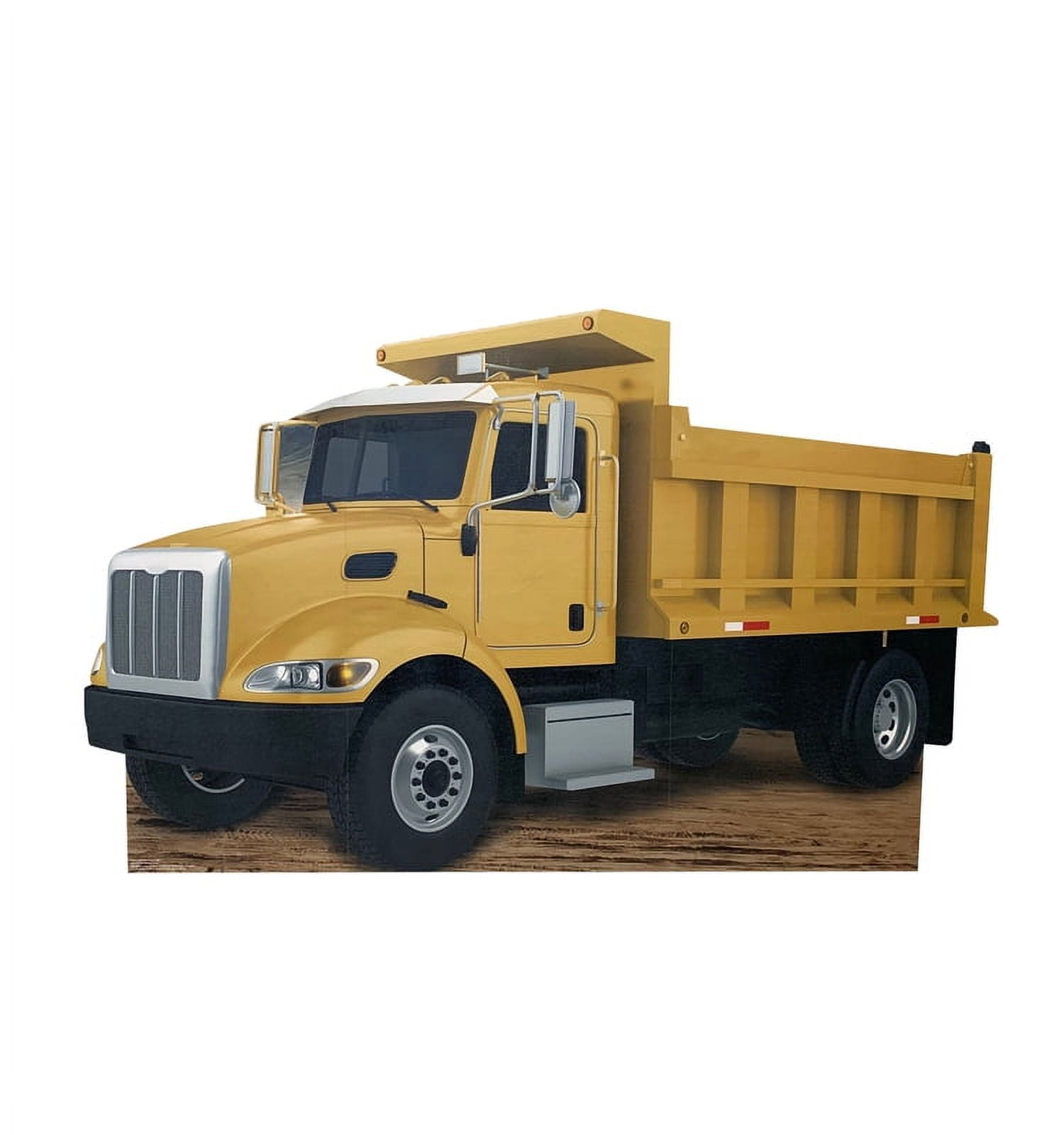 Life-Size Yellow Construction Dump Truck Cardboard Standup
